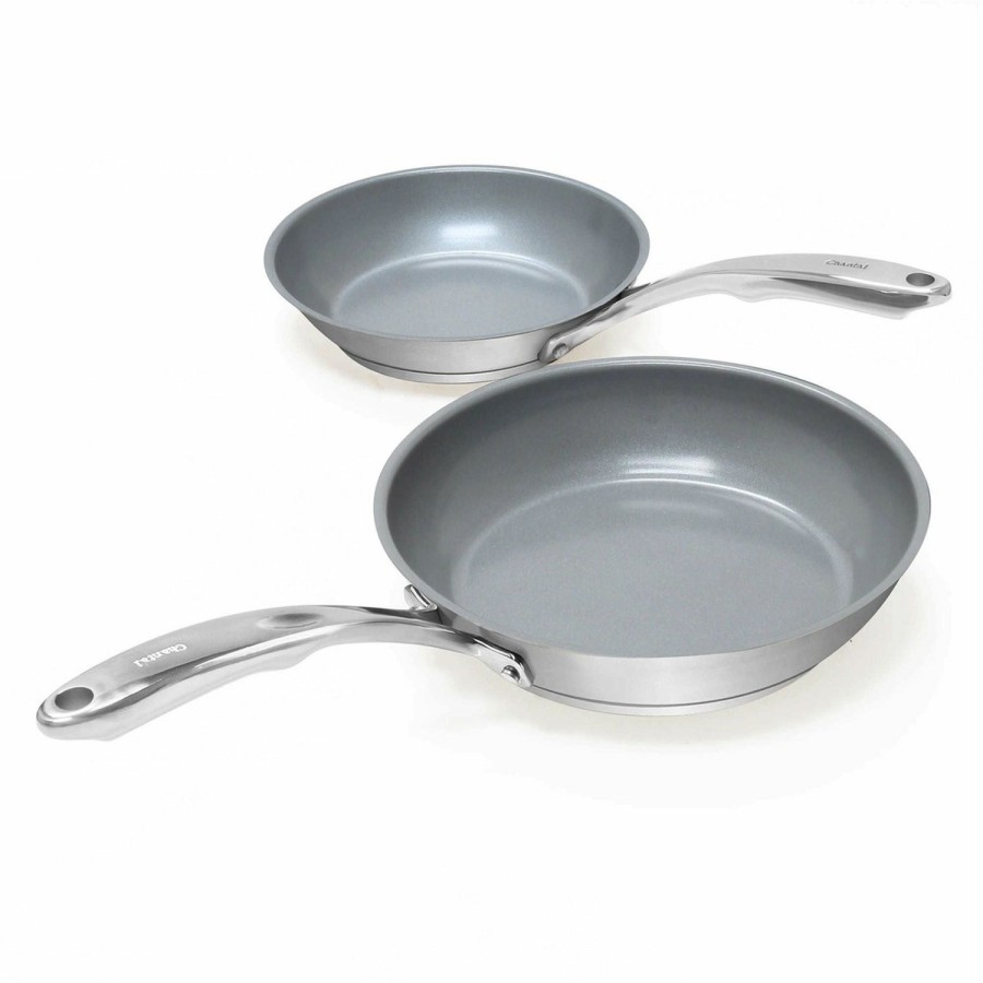 Skillets & Fry Pans * | Chantal Set Of 2 Ceramic Coated Fry Pans | 8 & 10