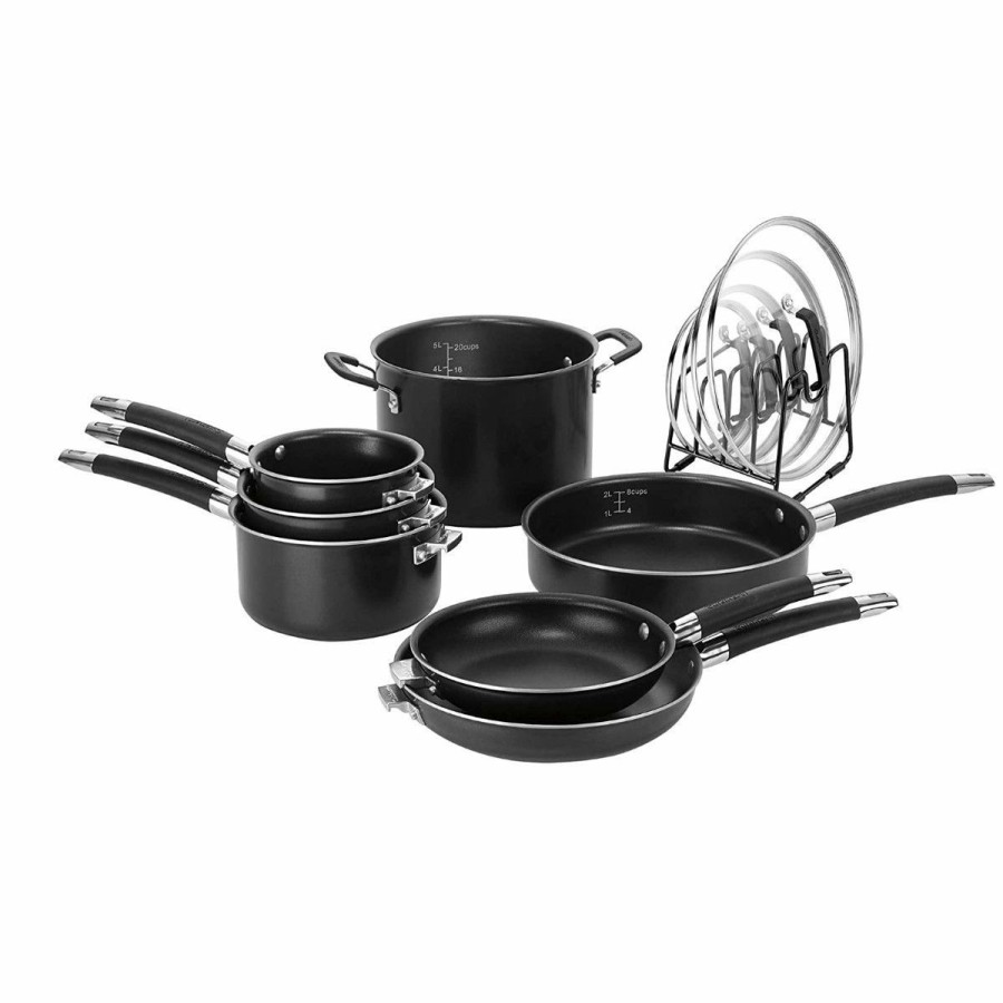 Cookware Sets * | Cuisinart Smartnest Non-Stick Aluminum Cookware Set | 12-Piece