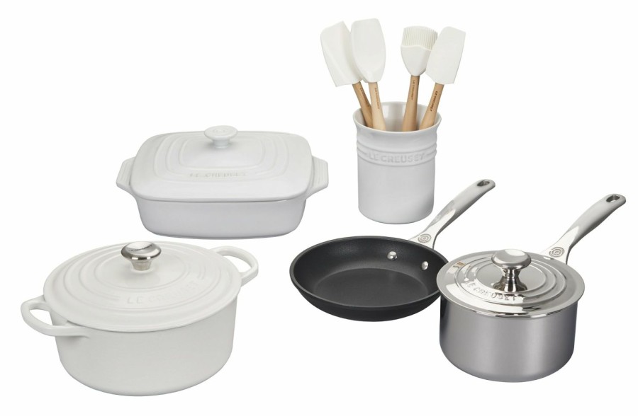 Cookware Sets * | Le Creuset 12-Piece Mixed Material Set | White