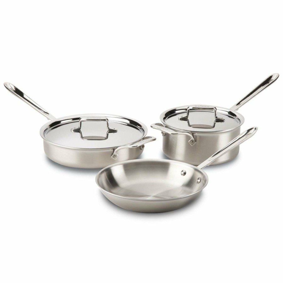 Cookware Sets * | All-Clad D5 Brushed Stainless Steel Cookware Set | 5-Piece