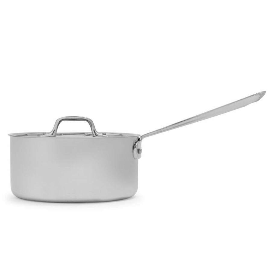 Saucepans & Sauciers * | All-Clad D3 Stainless Steel Saucepan & Lid | 3.5 Qt.