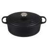 Dutch Ovens & Braisers * | Le Creuset 6.75 Qt. Oval Signature Dutch Oven With Stainless Steel Knob | Licorice