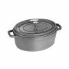 Dutch Ovens & Braisers * | Staub 7 Qt. Oval Cocotte/Dutch Oven | Graphite Grey