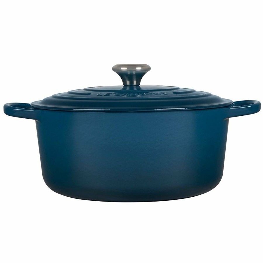 Dutch Ovens & Braisers * | Le Creuset 7.25 Qt. Round Signature Dutch Oven With Stainless Steel Knob | Deep Teal