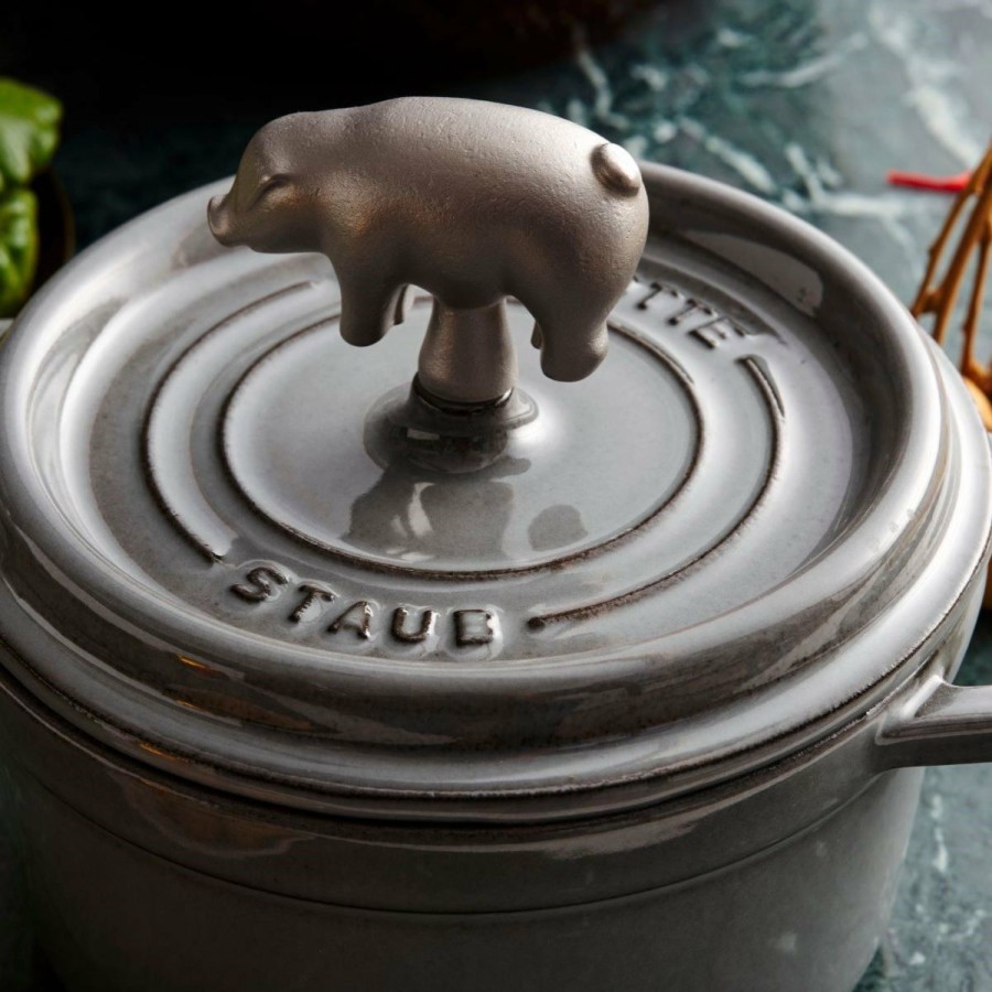 Cookware Lids & Accessories * | Staub Animal Knob | Pig