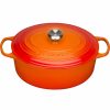 Dutch Ovens & Braisers * | Le Creuset 6.75 Qt. Oval Signature Dutch Oven With Stainless Steel Knob | Flame Orange