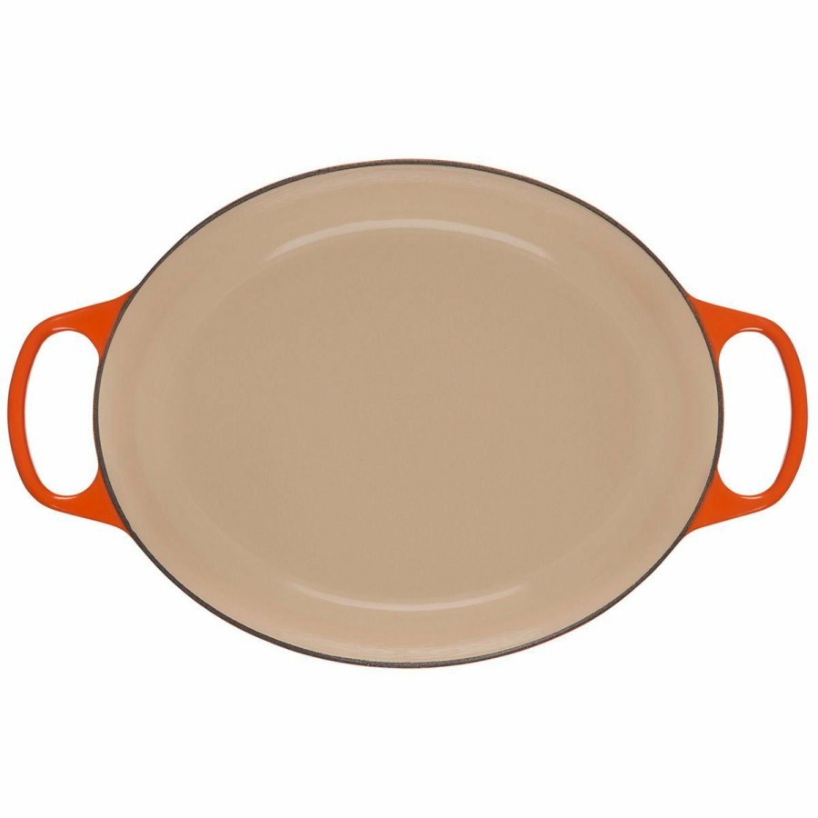 Dutch Ovens & Braisers * | Le Creuset 6.75 Qt. Oval Signature Dutch Oven With Stainless Steel Knob | Flame Orange