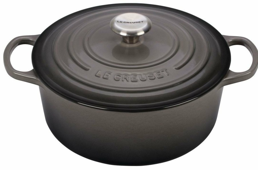 Cookware Sets * | Le Creuset 5-Piece Signature Cookware Set With Stainless Steel Knobs | Oyster Grey