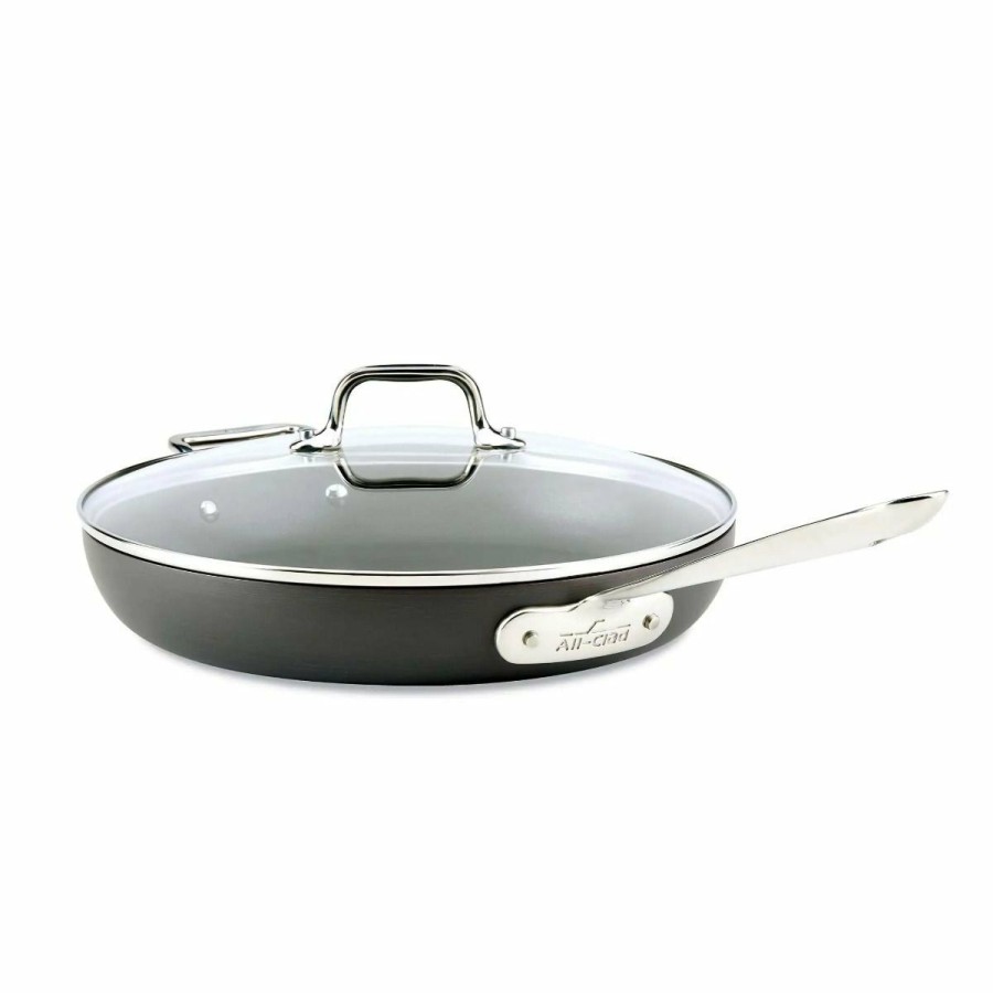 Skillets & Fry Pans * | All-Clad Ha1 Hard Anodized Nonstick Fry Pan & Lid | 12