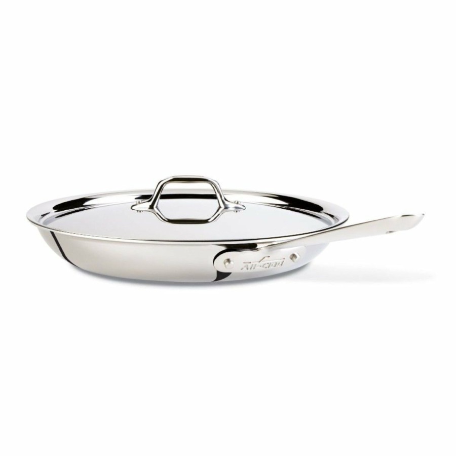 Skillets & Fry Pans * | All-Clad D3 Stainless Steel Fry Pan & Lid | 12