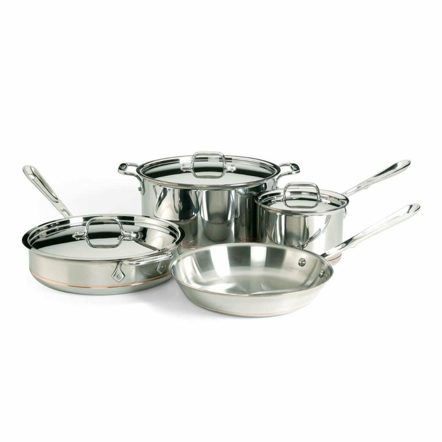 Cookware Sets * | All-Clad Copper Core 5-Ply Bonded Stainless Steel Cookware Set | 7-Piece