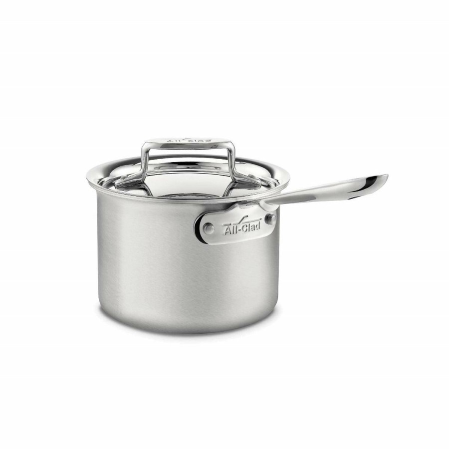 Saucepans & Sauciers * | All-Clad D5 Brushed Stainless Steel Saucepan & Lid | 2 Qt.