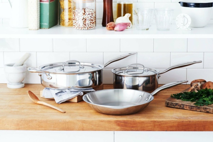 Cookware Sets * | Heritage Steel Cookware Stainless Steel Essentials Cookware Set | 5-Piece