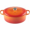 Dutch Ovens & Braisers * | Le Creuset 9.5 Qt. Oval Signature Dutch Oven With Stainless Steel Knob | Flame Orange