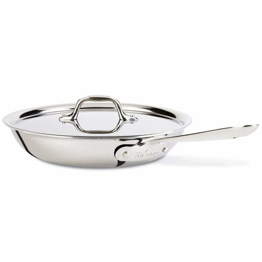 Skillets & Fry Pans * | All-Clad D3 Stainless Steel Fry Pan & Lid | 10.5