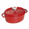 Dutch Ovens & Braisers * | Staub 5.75 Qt. Oval Coq Au Vin Cocotte/Dutch Oven | Cherry Red