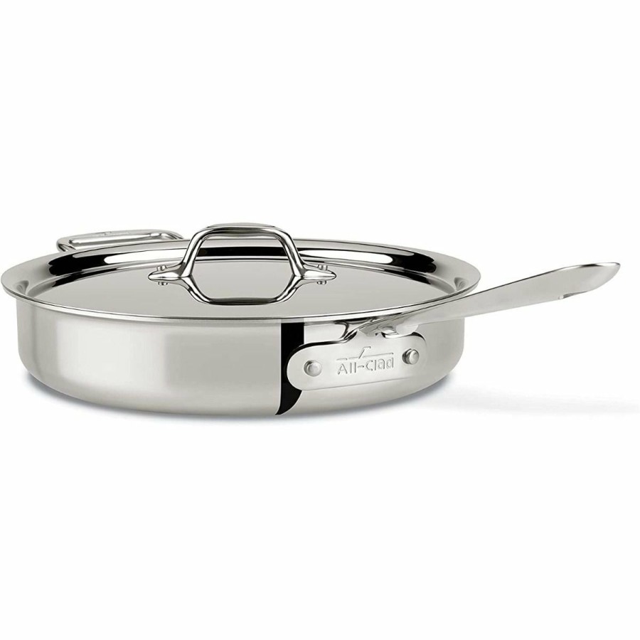 Saucepans & Sauciers * | All-Clad D3 Stainless Steel 3-Quart Sauce Pan With Lid