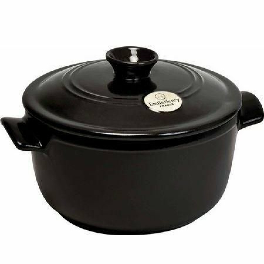 Dutch Ovens & Braisers * | Emile Henry 2.6 Qt. Round Dutch Oven | Charcoal