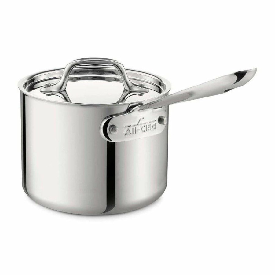 Saucepans & Sauciers * | All-Clad D3 Stainless Steel Saucepan & Lid | 1.5 Qt.