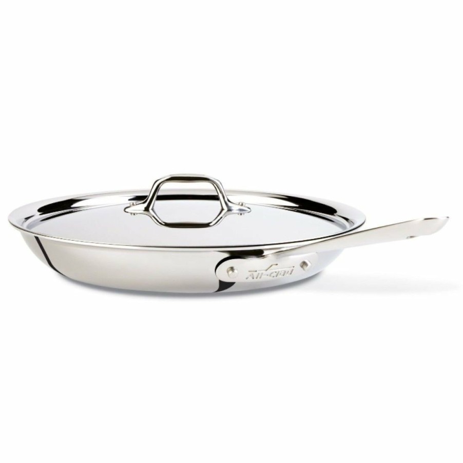 Skillets & Fry Pans * | All-Clad D3 Stainless Steel 12.5 Fry Pan + Cleaner