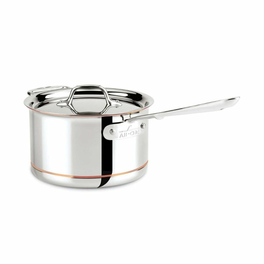 Saucepans & Sauciers * | All-Clad Copper Core 5-Ply Bonded Stainless Steel Saucepan | 4 Qt.